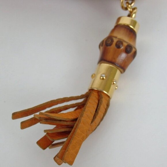 Authentic GUCCI 307984.496353 Zip Around Bamboo purse leather [Used] - Picture 8 of 16